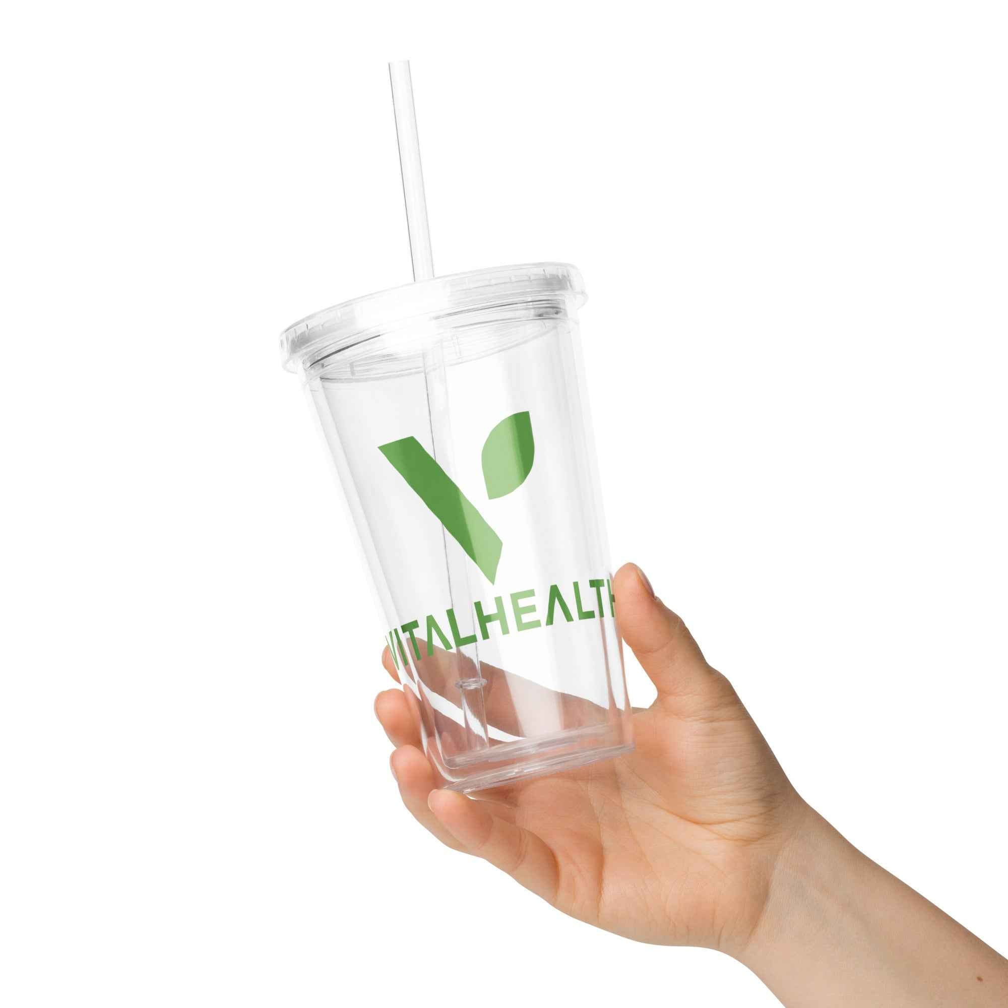Clear plastic tumbler
